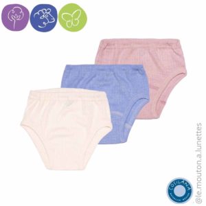 Slip enfant mixte Cosilana en coton bio laine mérinos et soie