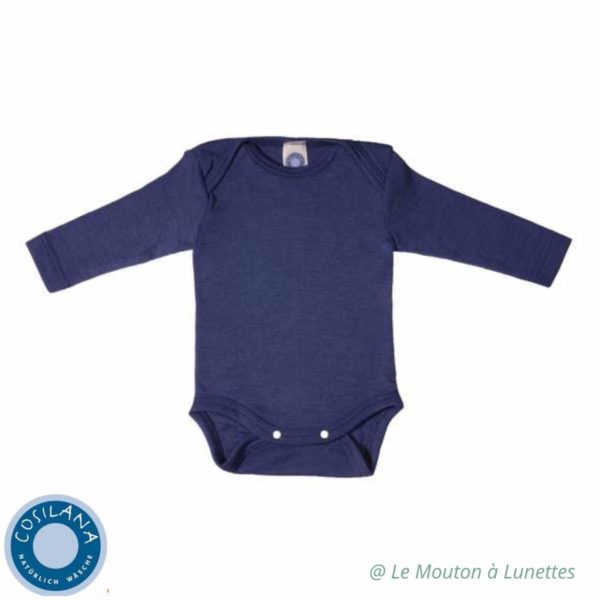 body bébé en laine mérinos bio et soie cosilana