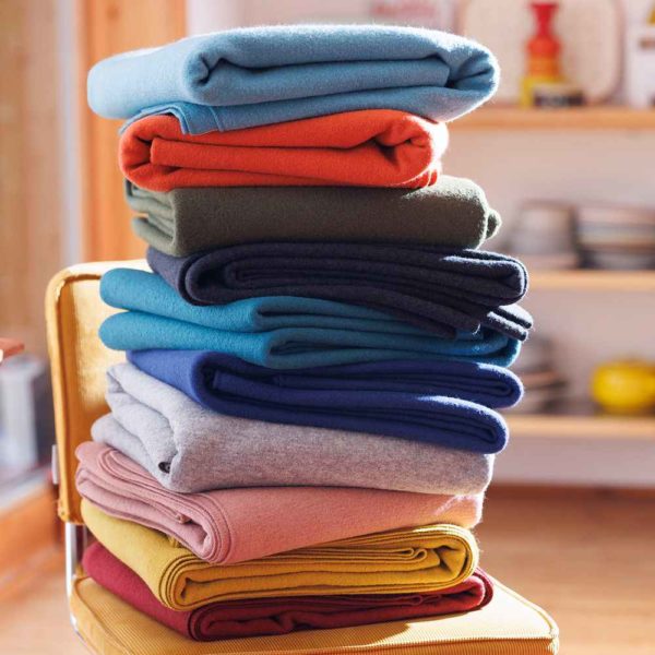 Couverture Disana en laine bouillie bio Grande couverture Disana living 10 couleurs