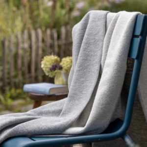 Couverture double-face Disana en laine bouillie bio Grande couverture hiver en laine Disana living