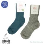 chaussettes pure laine bio hirsch natur mi-haute pour enfant et adulte