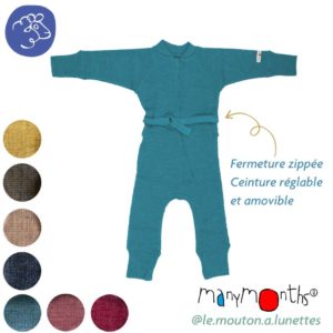 combinaison bébé laine mérinos évolutive manymonths
