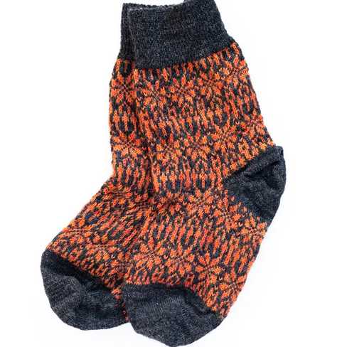 Chaussettes fines en pure laine bio - Motif étoilé Hirsch Natur - du 15 au 46 – Image 16