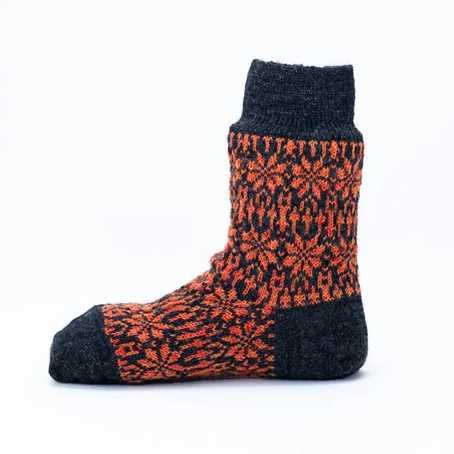Chaussettes fines en pure laine bio - Motif étoilé Hirsch Natur - du 15 au 46 – Image 13