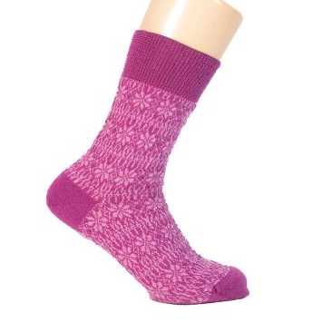 Chaussettes fines en pure laine bio - Motif étoilé Hirsch Natur - du 15 au 46 – Image 3