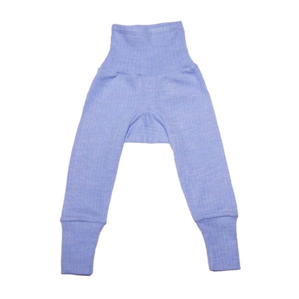 Cosilana pantalon bébé coton laine et soie bio bleu