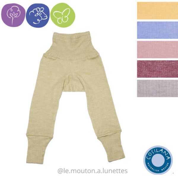 Cosilana pantalon bébé coton laine et soie bio