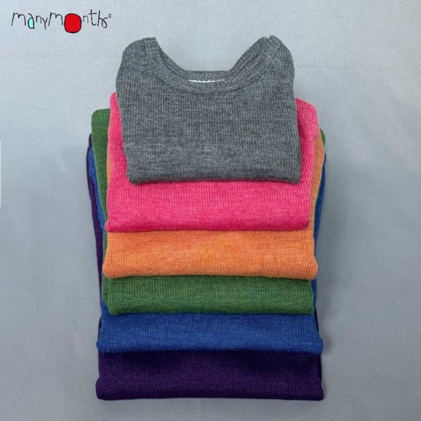 Tricot manches longues en laine mérinos enfant - ManyMonths – Image 4