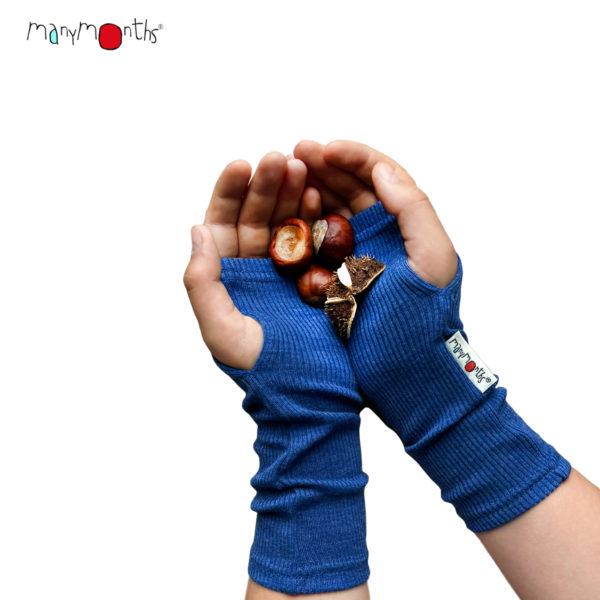 mitaines laine mérinos adulte et enfant Manymonths MaM bleu classic