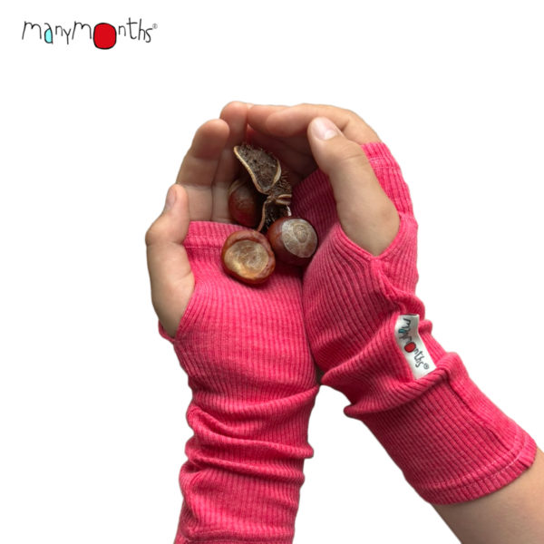 mitaines laine mérinos adulte et enfant Manymonths MaM rose pop