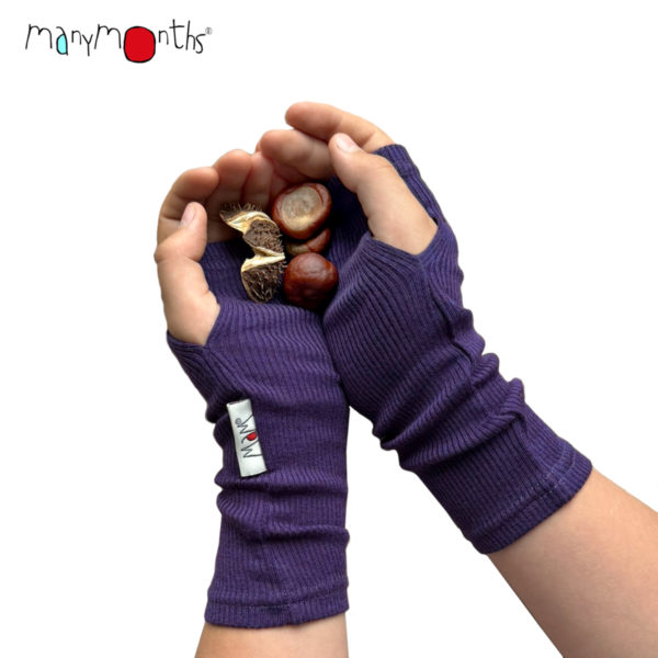mitaines laine mérinos adulte et enfant Manymonths MaM violet acai berry
