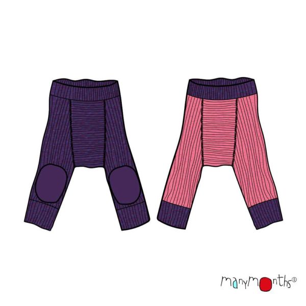 Longies évolutifs ManyMonths en laine réversibles et avec Patches aux genoux – Image 6