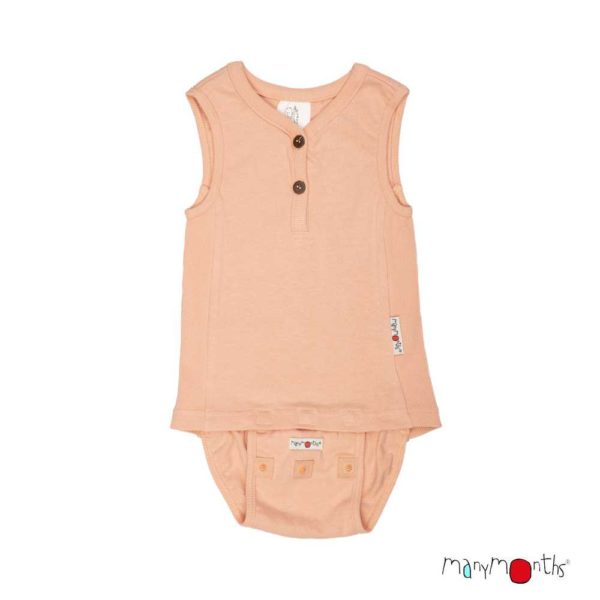 body débardeur évolutif chanvre coton bio ManyMonths ECO Hempies mixte abricot apricot cheese