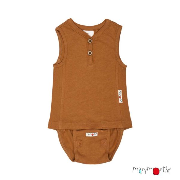 body débardeur évolutif chanvre coton bio ManyMonths ECO Hempies mixte brun pecan pie