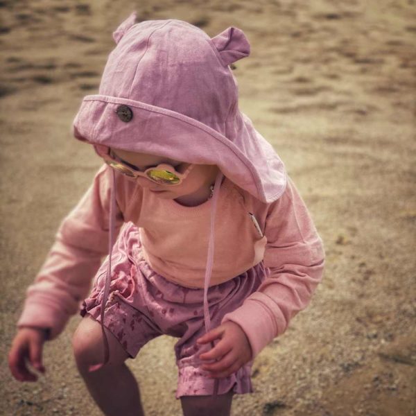 chapeau avec oreilles oursons pour bébé enfant évolutif été chanvre coton bio ManyMonths ECO Hempies mixte