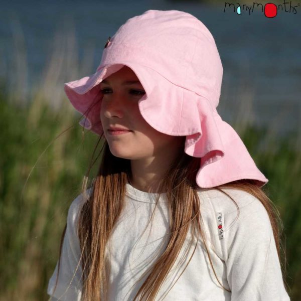 chapeau WAVE ManyMonths bébé enfant évolutif été chanvre coton bio ManyMonths ECO Hempies rose