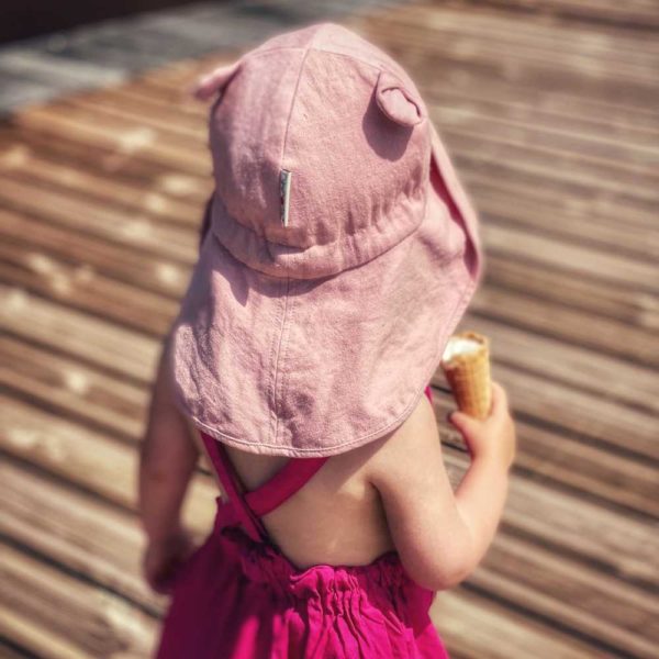 chapeau avec oreilles oursons pour bébé enfant évolutif été chanvre coton bio ManyMonths ECO Hempies mixte