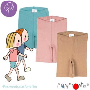 short cycliste enfant manymonths coton bio