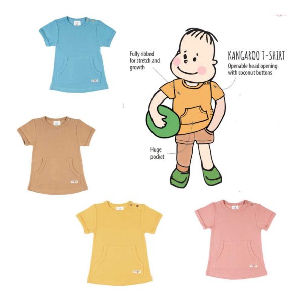 Tshirt à poche kangourou en coton bio - ManyMonths – Image 10