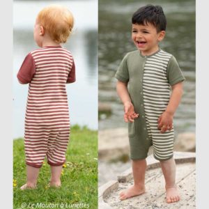 Barboteuse bébé combishort laine et soie Engel natur bio