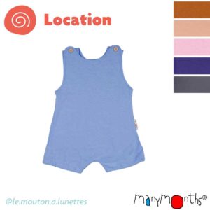 ManyMonths Hempies location barboteuse chanvre bébé bubble romper le mouton à lunettes