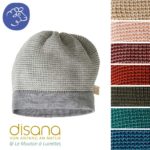 Bonnet disana beanie en laine mérinos tricot bio enfant adulte