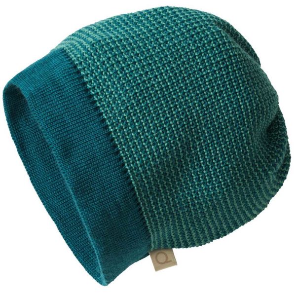 Bonnet disana beanie en laine mérinos tricot bio menthe pacific