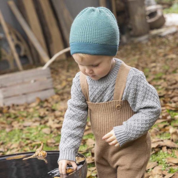 Bonnet disana beanie en laine mérinos tricot bio enfant et bébé