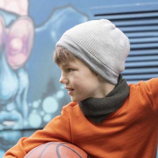 Bonnet disana beanie en laine mérinos tricot bio enfant et ado