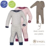 pyjama engel natur laine et soie pour bébé bio sans pieds