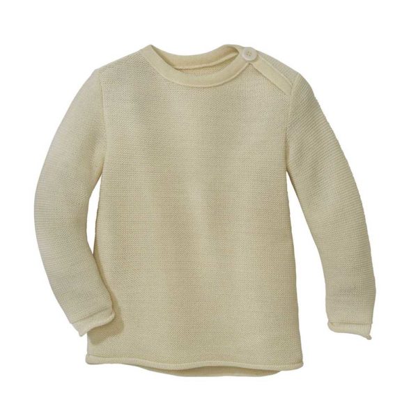 pullover bébé laine mérinos tricot bio disana écru