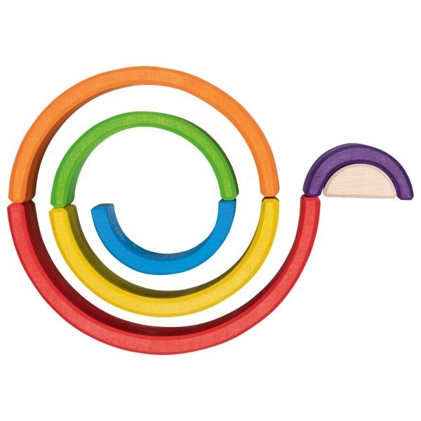 arc en ciel en bois GOKI jeu de construction écologique jouet d'eveil