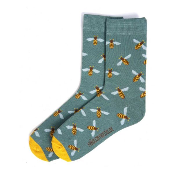 chaussettes abeilles en coton bio fraulein prusselise enfant et adulte