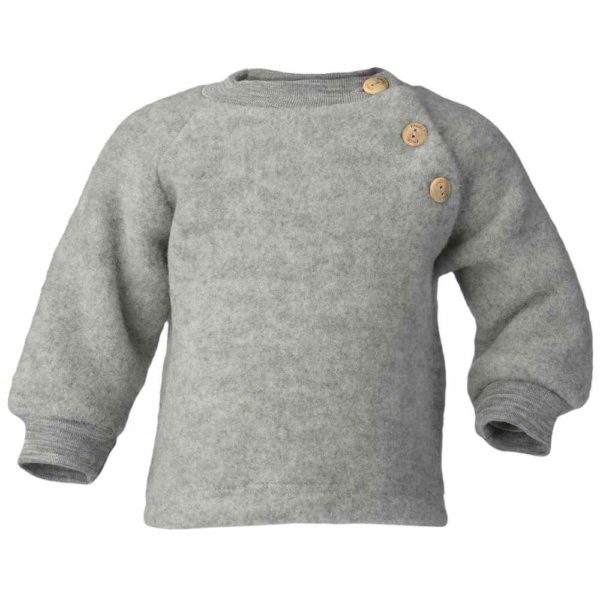 pull laine polaire bébé engel natur gris laine polaire merinos naturelle bio gris