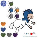 cagoule dino laine mérinos enfant manymonths évolutive
