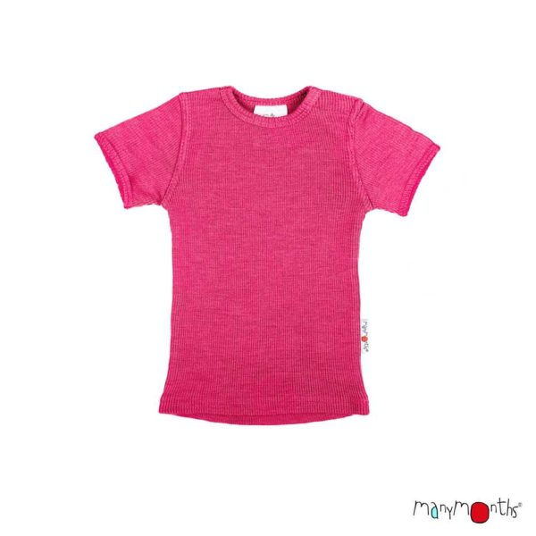 t-shirt manches courtes merinos enfant manymonths tshirt évolutif en laine