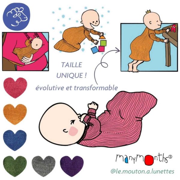 ManyMonths Woollies gigoteuse bébé évolutive en laine mérinos