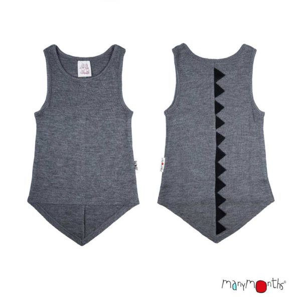débardeur tunique dino en laine mérinos manymonths pour enfant