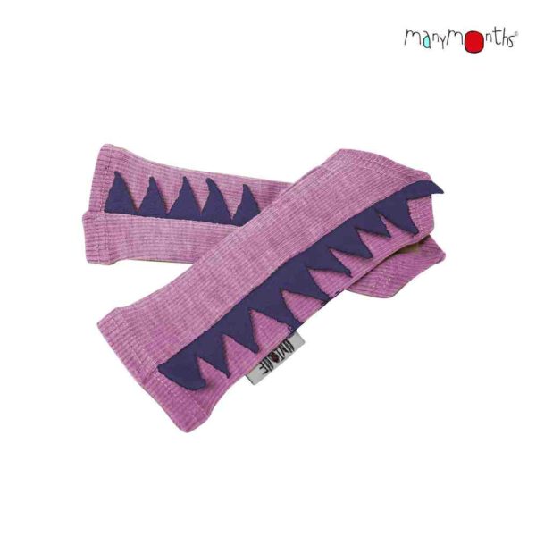 mitaines dino manymonths laine mérinos enfant écailles dinosaures