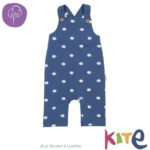 Kite clothing salopette bebe coton bio ethique mouton bleu dos