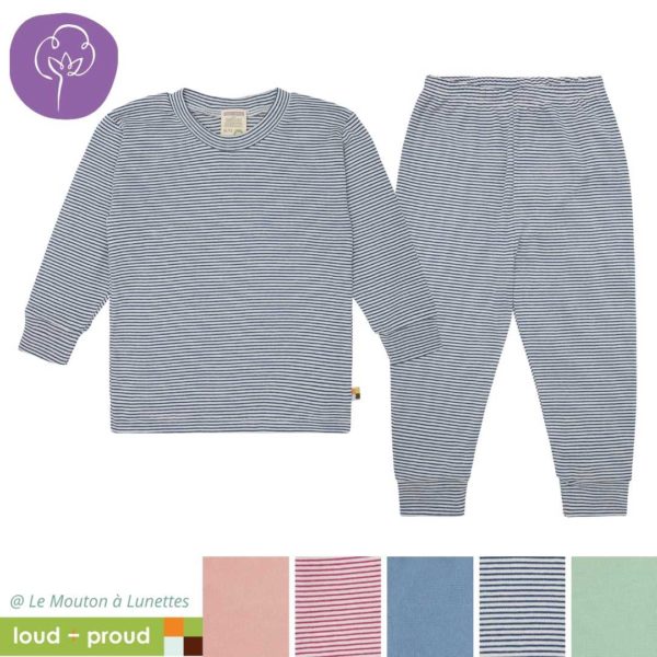 pyjama coton bio enfant loud+proud