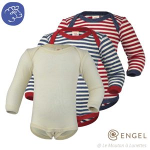 body laine mérinos bio pour bébé manches longues engel natur