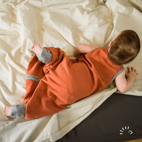 gigoteuse été à pieds pour bébé et enfant sac de couchage en mousseline de coton bio popolini iobio
