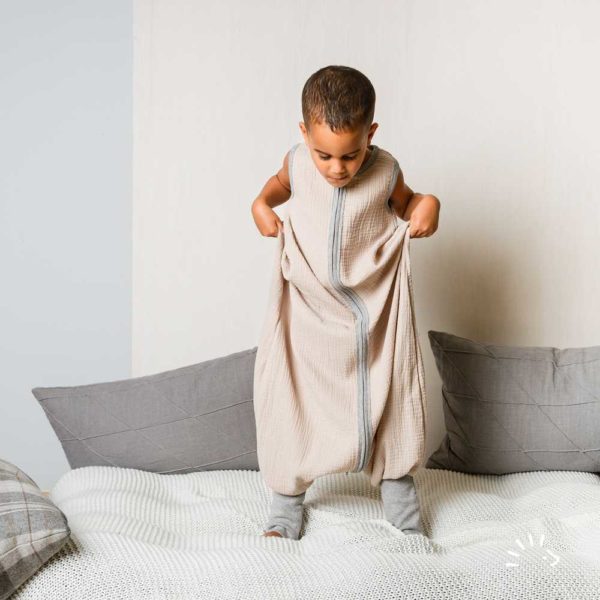 gigoteuse été à pieds pour bébé et enfant sac de couchage en mousseline de coton bio popolini iobio