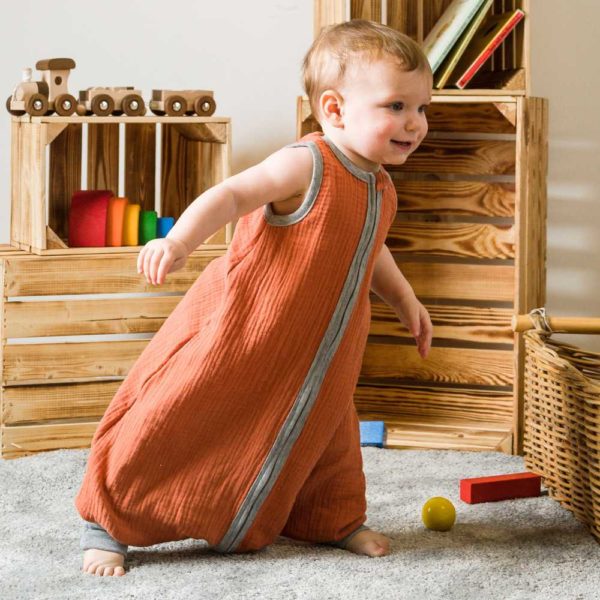gigoteuse été à pieds pour bébé et enfant sac de couchage en mousseline de coton bio popolini iobio