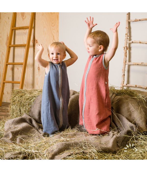 gigoteuse été à pieds pour bébé et enfant sac de couchage en mousseline de coton bio popolini iobio