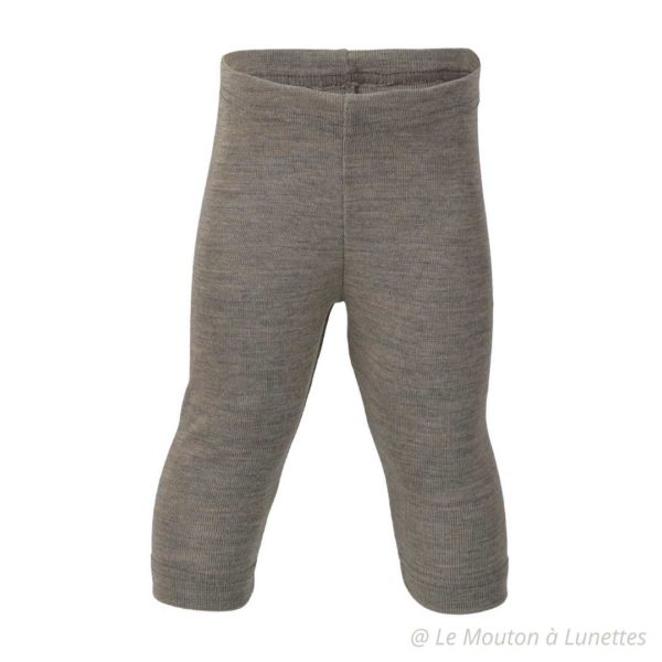 leggings bébé laine mérinos et soie engel natur brun noix - collant laine bébé sans pieds