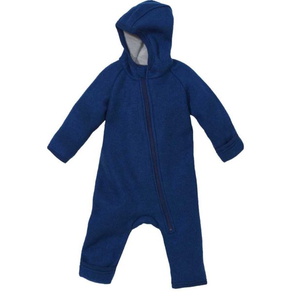 combinaison disana à zip en laine bouillie bébé nouveau fermeture éclair bleu marine