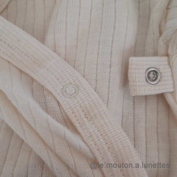body croisé bébé cosilana en coton laine soie - laine mérinos et coton bio pour nouveau-né