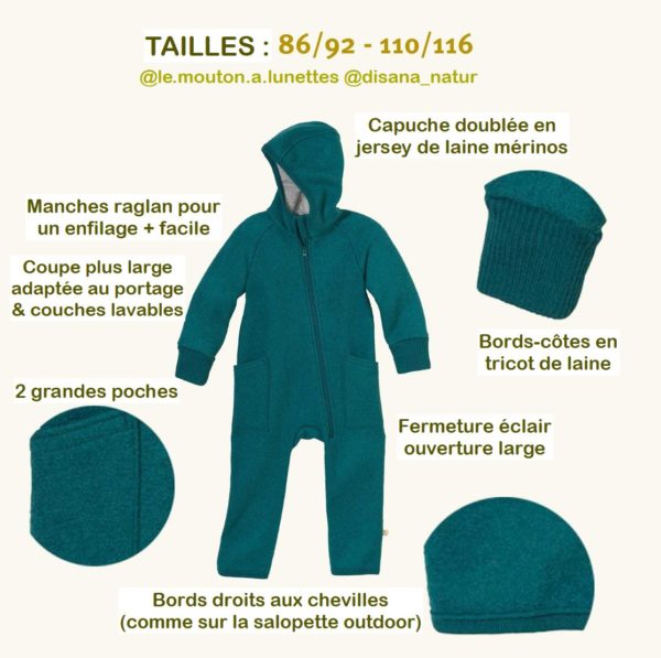 Combinaison en laine DISANA avec zip - Nouveauté – Image 3